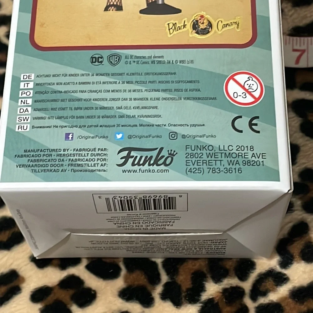 FUNKO Rock Candy DC Comics Bombshells Black Canary Doll 🌹Rockabilly Pin-up Rose - Picture 10 of 15